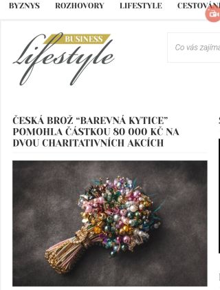Mám velkou radost, že Česká brož Barevná kytice mohla pomoci celkovou částkou 80 000 Kč na dvou charitativních akcích — ve...